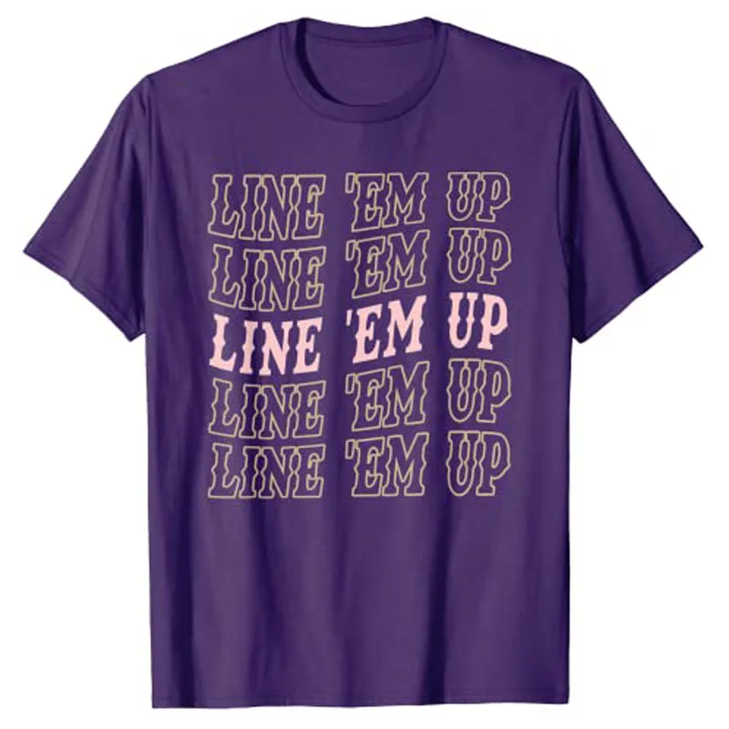 Line Em Up Cute Wallen Country Music T Shirt Merch Outfit Short Sleeve Letters Printed Graphic Tee Tops Mother's Day Gifts