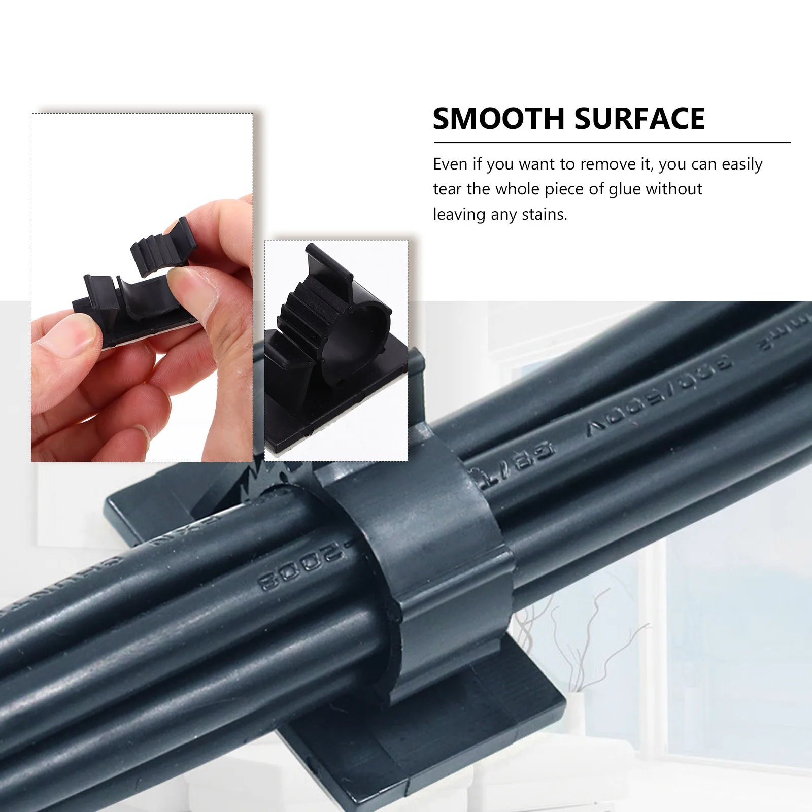 

18pcs Adjustable Wire Organizers Compact Adhesive Cable Cord Management Clips Desktop Wall Mount Electric Cord Holders Power