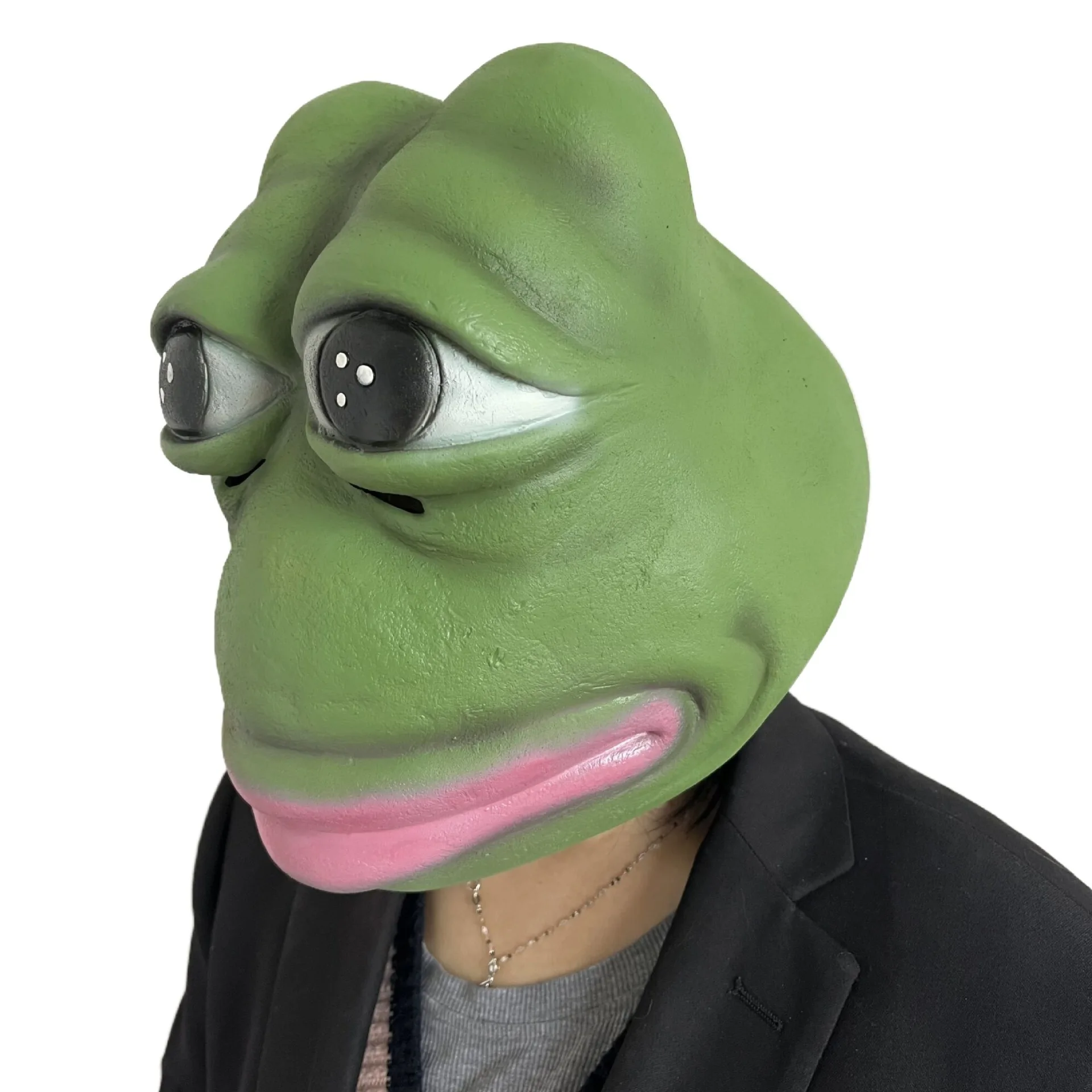 Lustige Frosch-Latexmaske Realistische Tierkostüm-Maske, Urkomisches Halloween-Verkleidungs-Accessoire – Detail 4