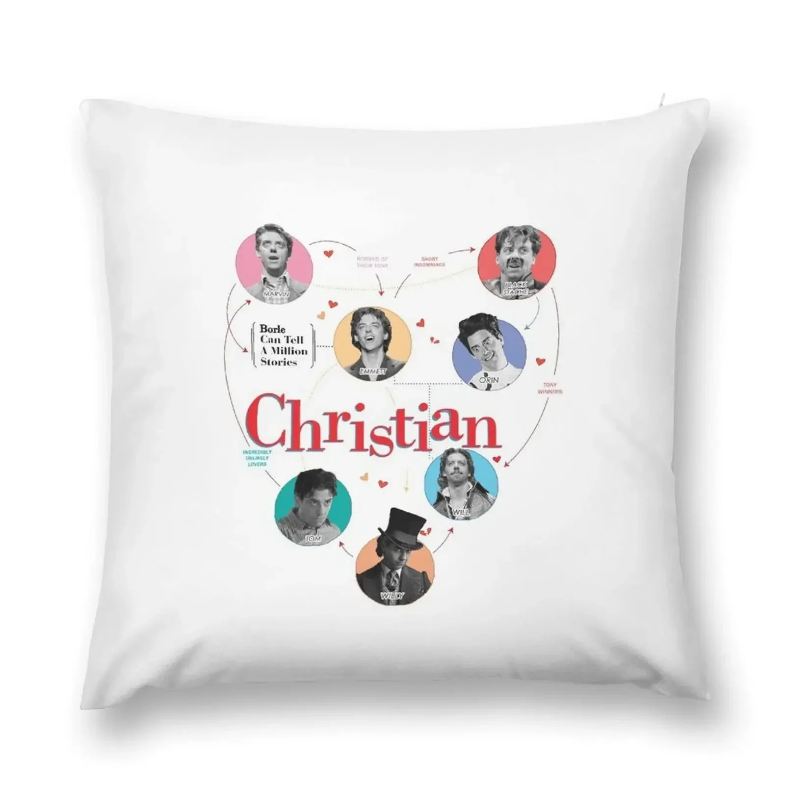 Christian Borle Throw Pillow New year luxury decor pillow