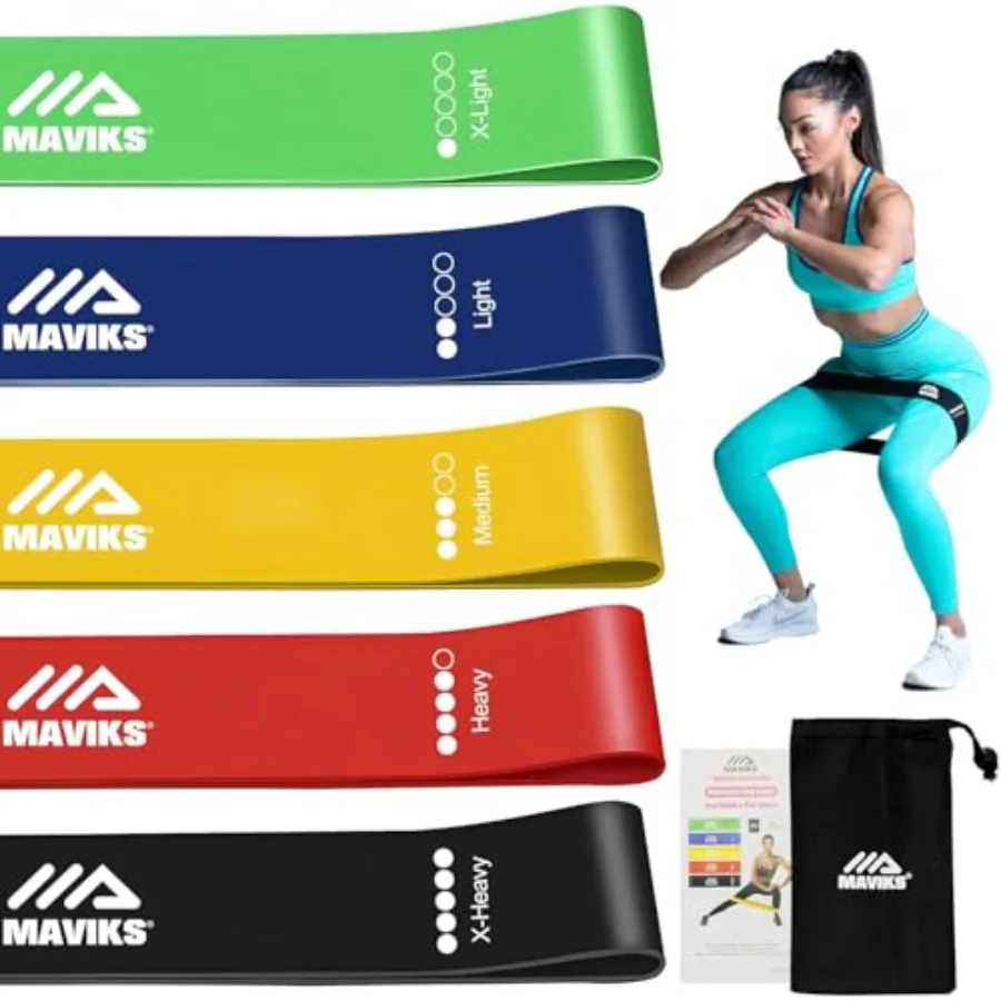 

Exercise Resistance Bands for Working Out Set of 5 for Women and Men, Stretch Bands for Exercise, Physical Therapy, Arms Legs W
