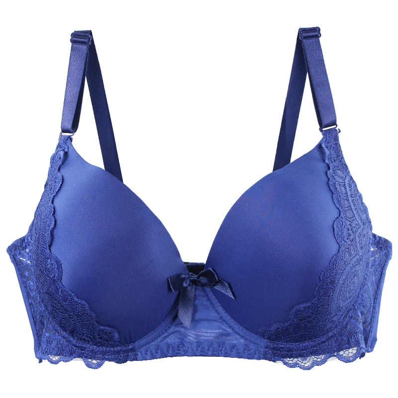 Dainanfang Seksowne koronkowe biustonosze push-up Niebieski różowy Khaki Czarny biały Czerwony DE Cup Bielizna Plus Size Bielizna