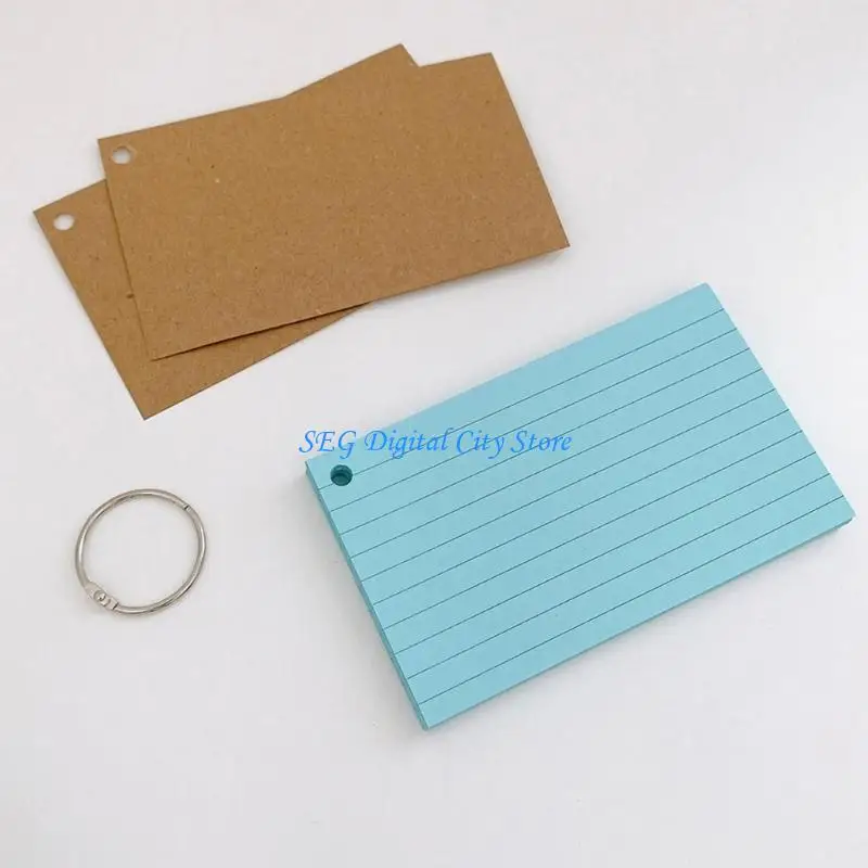 U75B 200Sheet Colored Note Card Study Card 3x5Inch Lined Notecards for Journaling