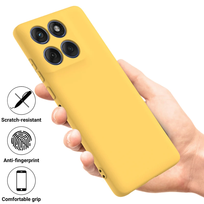 Für Motorola Moto Edge 60 Hülle ELVEV Gute Qualität Niedliche Flüssigsilikon-Schutzhülle mit einer Samtschicht im Inneren