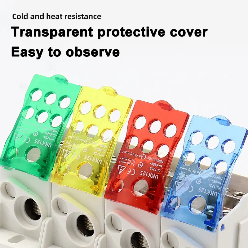 

UKK 80A Single-Stage Splitter Box Wire Connector High-Current Household Into A Multi-Outlet Terminal Block Rail Splitter Box