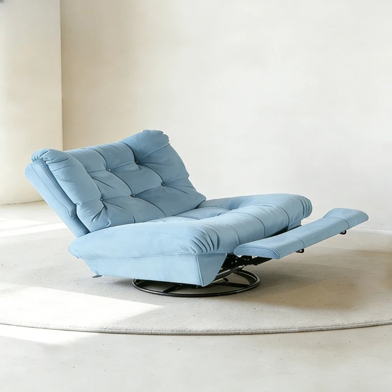 

Italian minimalist balcony cloud single sofa chair living room leisure chair rotatable lazy rocking recliner with electric