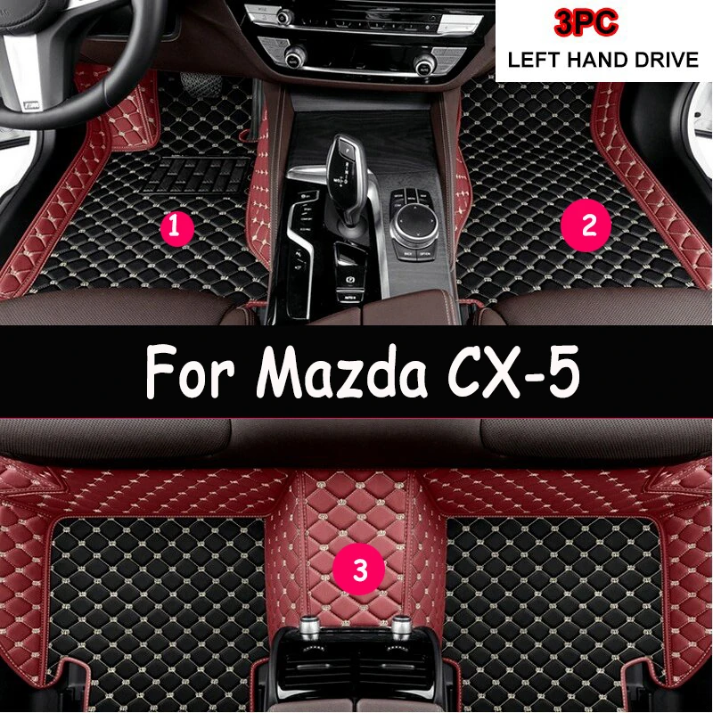 

Car Floor Mats For Mazda CX-5 CX5 KF 2017~2023 Leather Luxury Mat Rugs Carpet Full Set Auto Interior Parts Car Accessories 2018