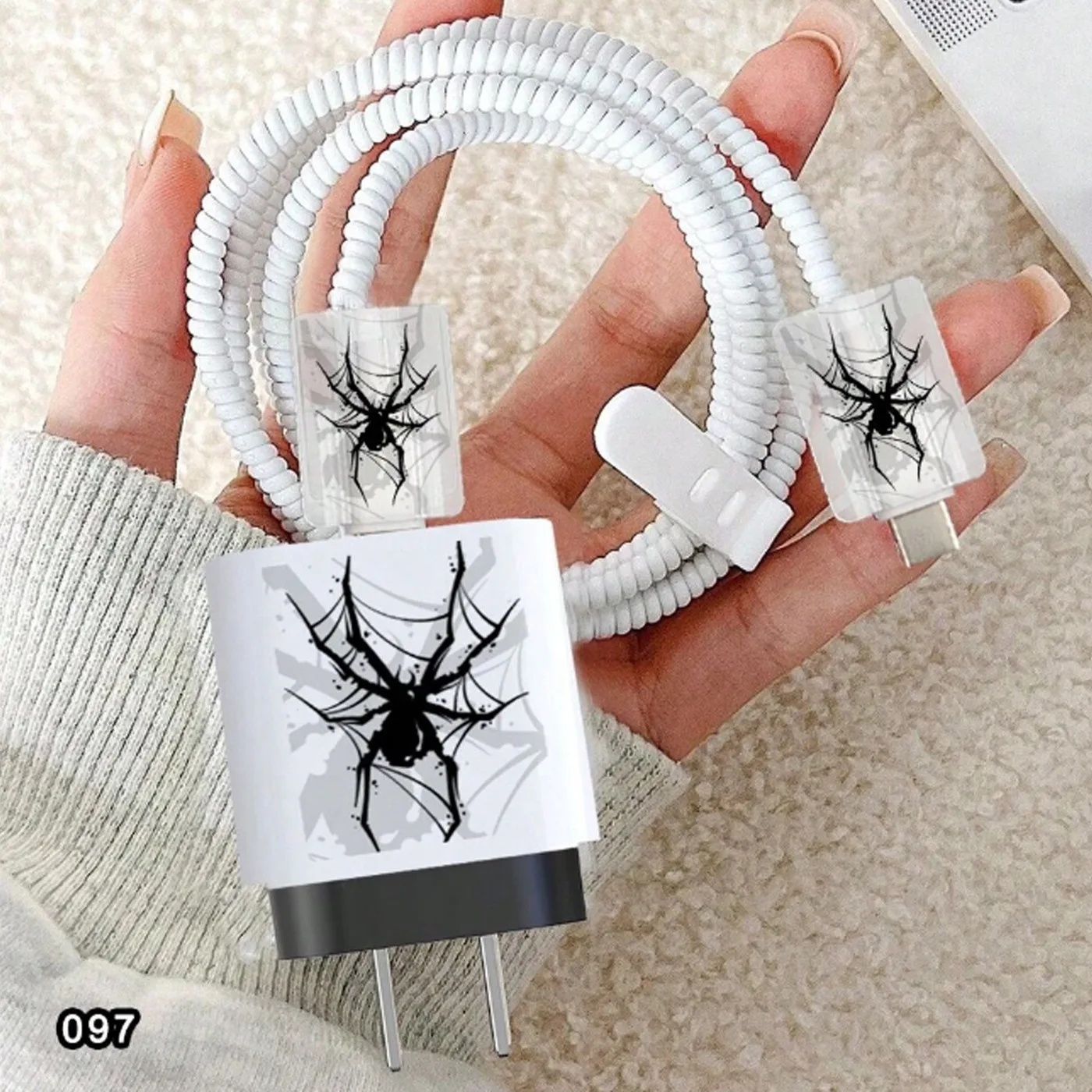 Holy Section Ghost Spider Charger Case for Samsung 25W Charger Protective Case Anti-break Protection