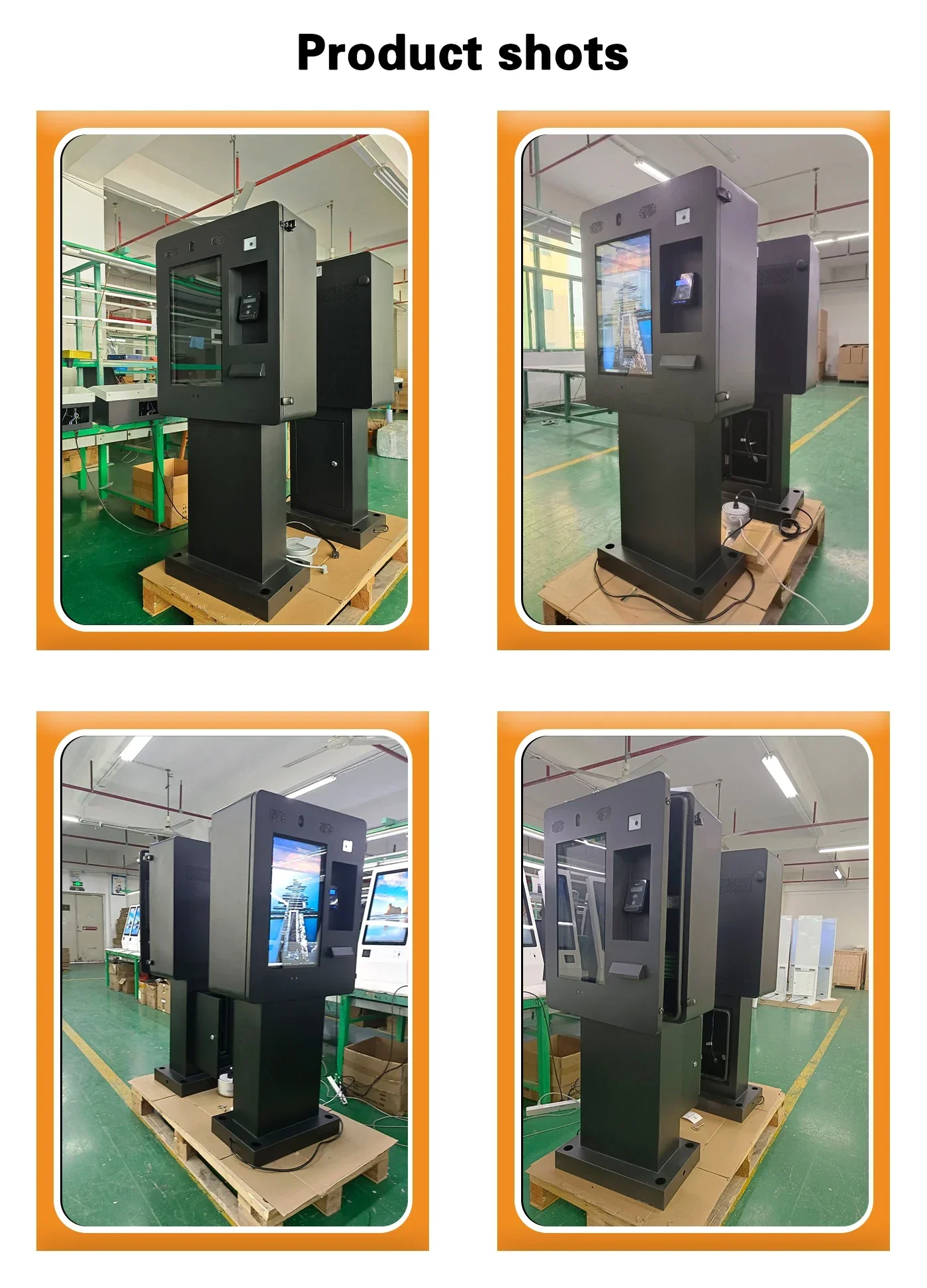 22-Inch IP65 Waterproof Outdoor POS Terminal Car Wash Payment Touch Screen Self Ordering Drive Restaurant hine Inbuilt