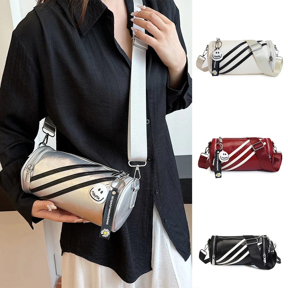 

Trendy Compact Casual Cylinder Shoulder Bag Crossbody Bag Purses and Handbags Bolsas