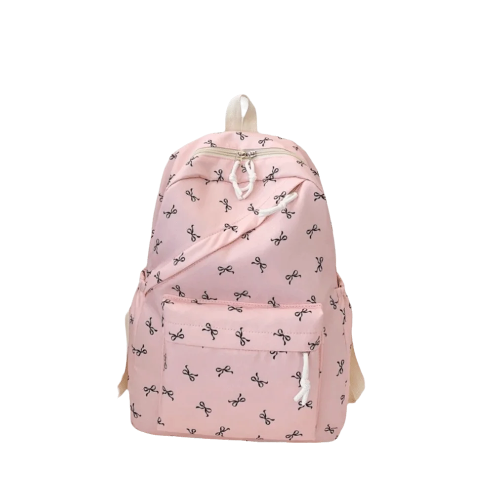 Canvas Bow Backpack Lightweight Large Capacity Students School Bag Storage Bag Japanese Style Teenagers Shoulder Bag