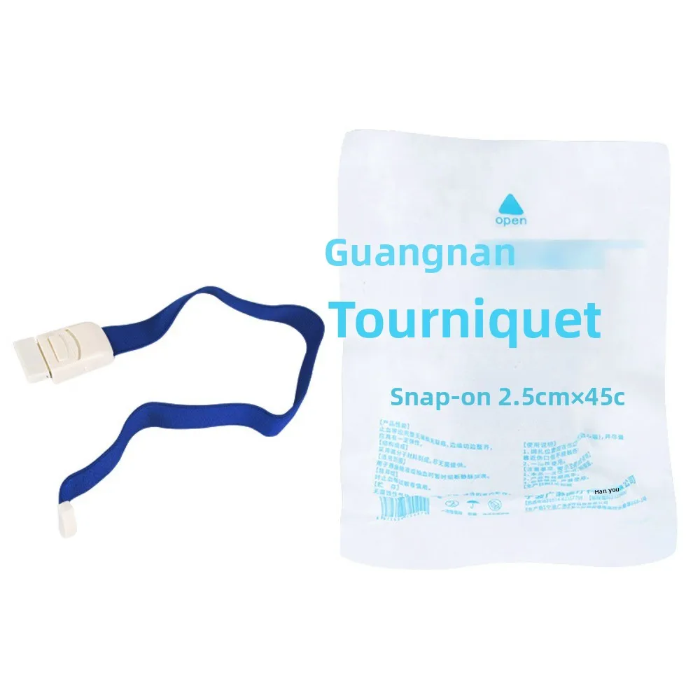 عاصبة للاستعمال مرة واحدة - عاصبة سيليكون للطوارئ بشريط ضخ IV وضغط الدم مع إبزيم سريع التحرير #4