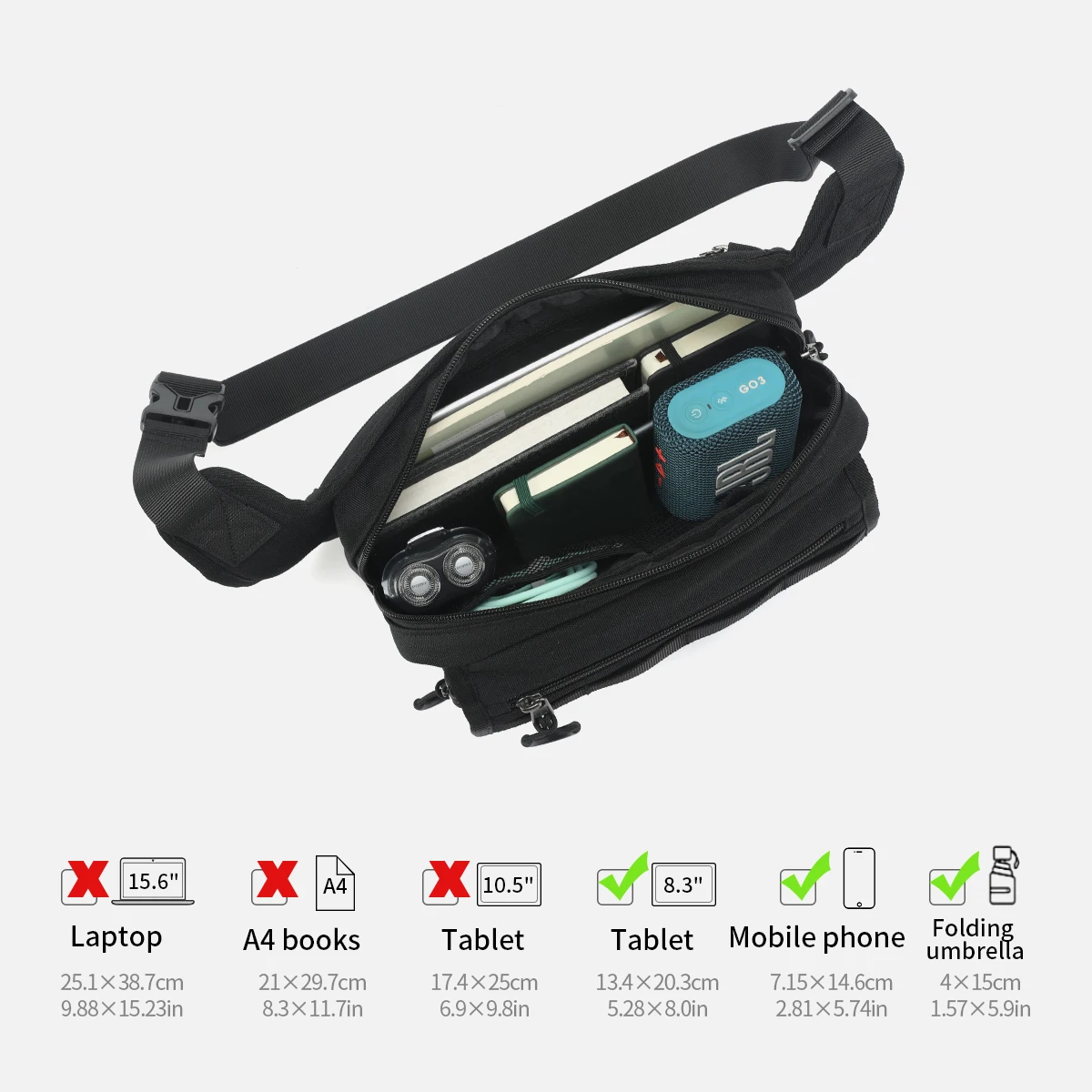 Tigernu Men Tactical Chest Bag Outdoor Crossbody Shoulder Waist Bag Splash-proof Wear Resistant Multi Pockets