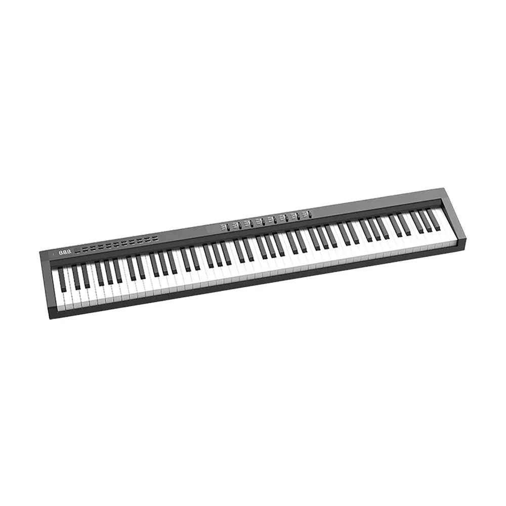 The Hot Sale Digital Mini Piano 88 Weighted Keys Keyboard Stylish Black Music plastic Shell Style Electronic Instrument