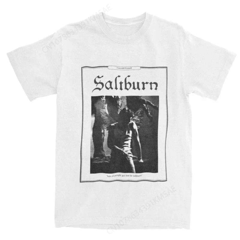 

Retro Saltburn Vintage T Shirt Men Cotton Short Sleeve Jacob Elordi Crewneck Summer 2025 New model Fashionable Crewneck Printed
