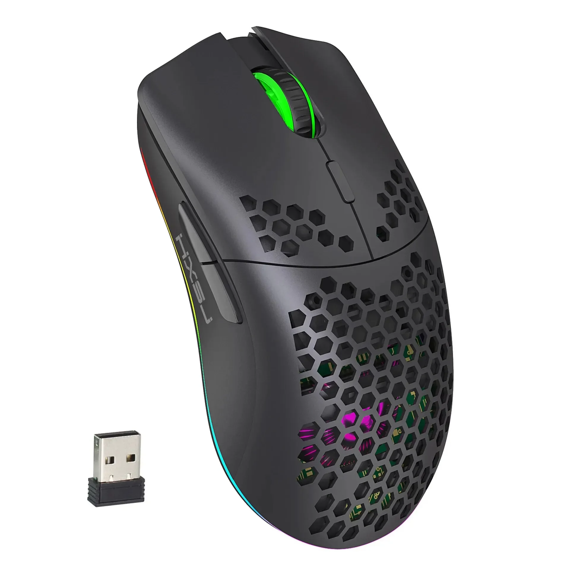 Rechargeable USB 2.4G Wireless Honeycomb Gaming Mouse RGB Lighting Mice Gamer Mouse For Notebook Desktop PC Computers