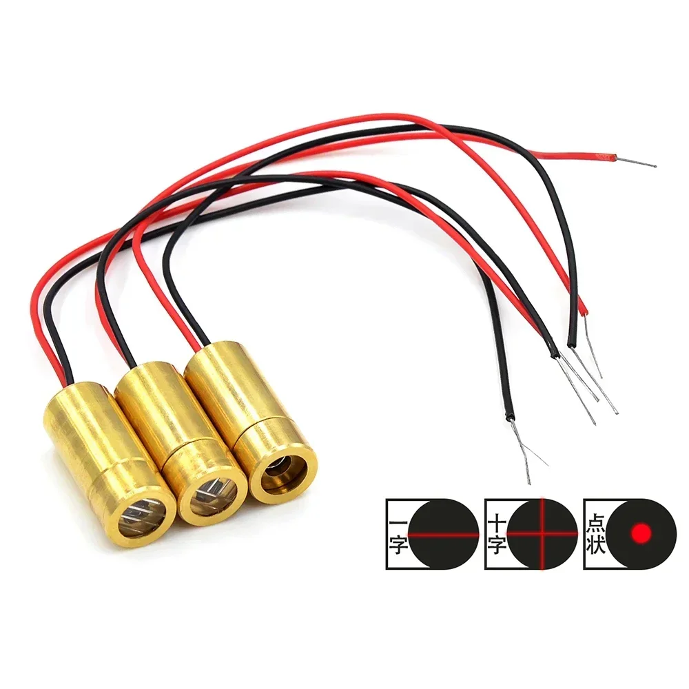 Laser head 650nm 9mm 3V 50mW Laser Cross Diode Module Red Copper Head