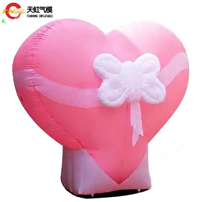 Fast Shipping Valentine's Day Giant Inflatable Heart Balloon Double-Layer Transparent Heart Balloon with Red Core for Decoration