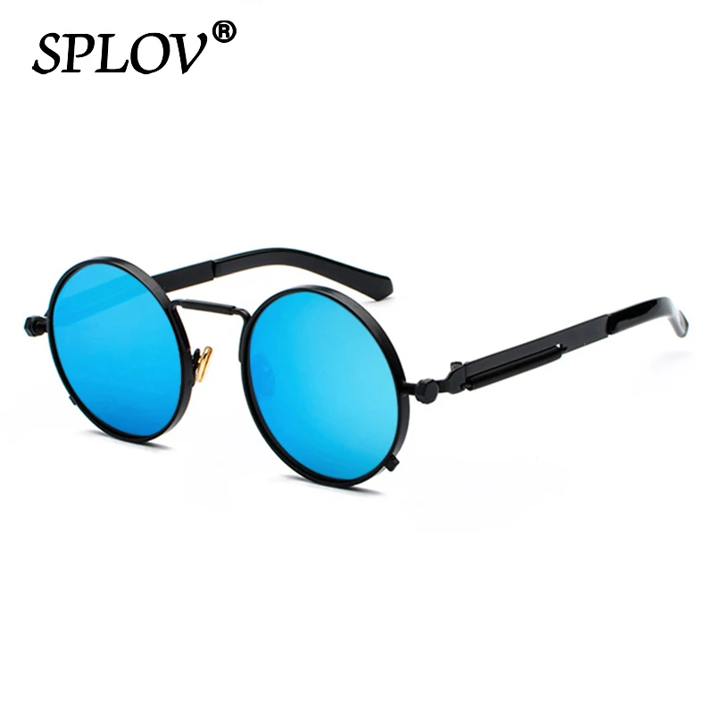 

New Punk Sunglasses Men Women Retro Round Steam Brand Designer Small Circle Sun Glasses Vintage Metal Frame Driving Eyewear