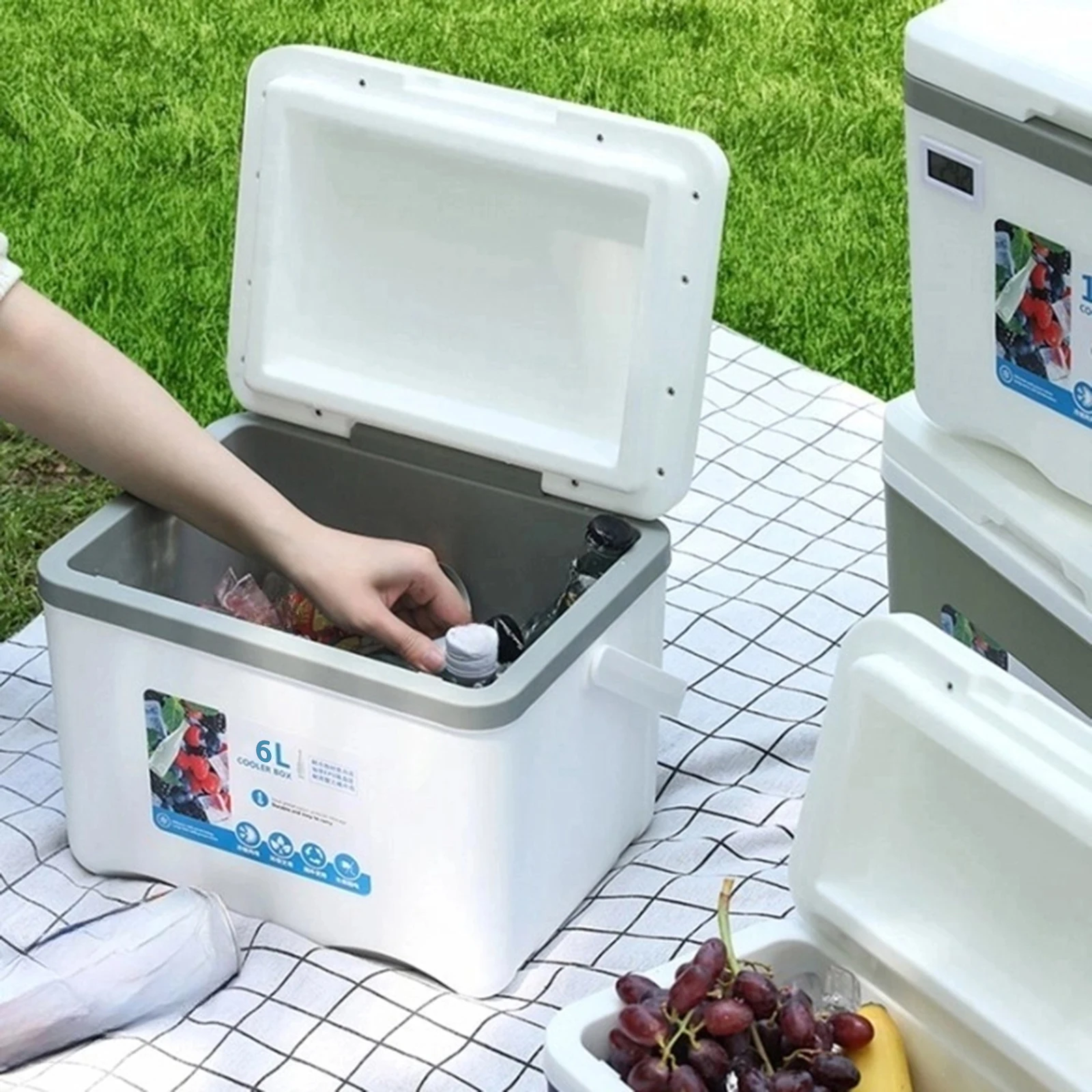 Imagem -03 - Caixa Refrigeradora para Comida Quente Congelada Peito de Gelo Pequeno Duro para Churrasco na Praia