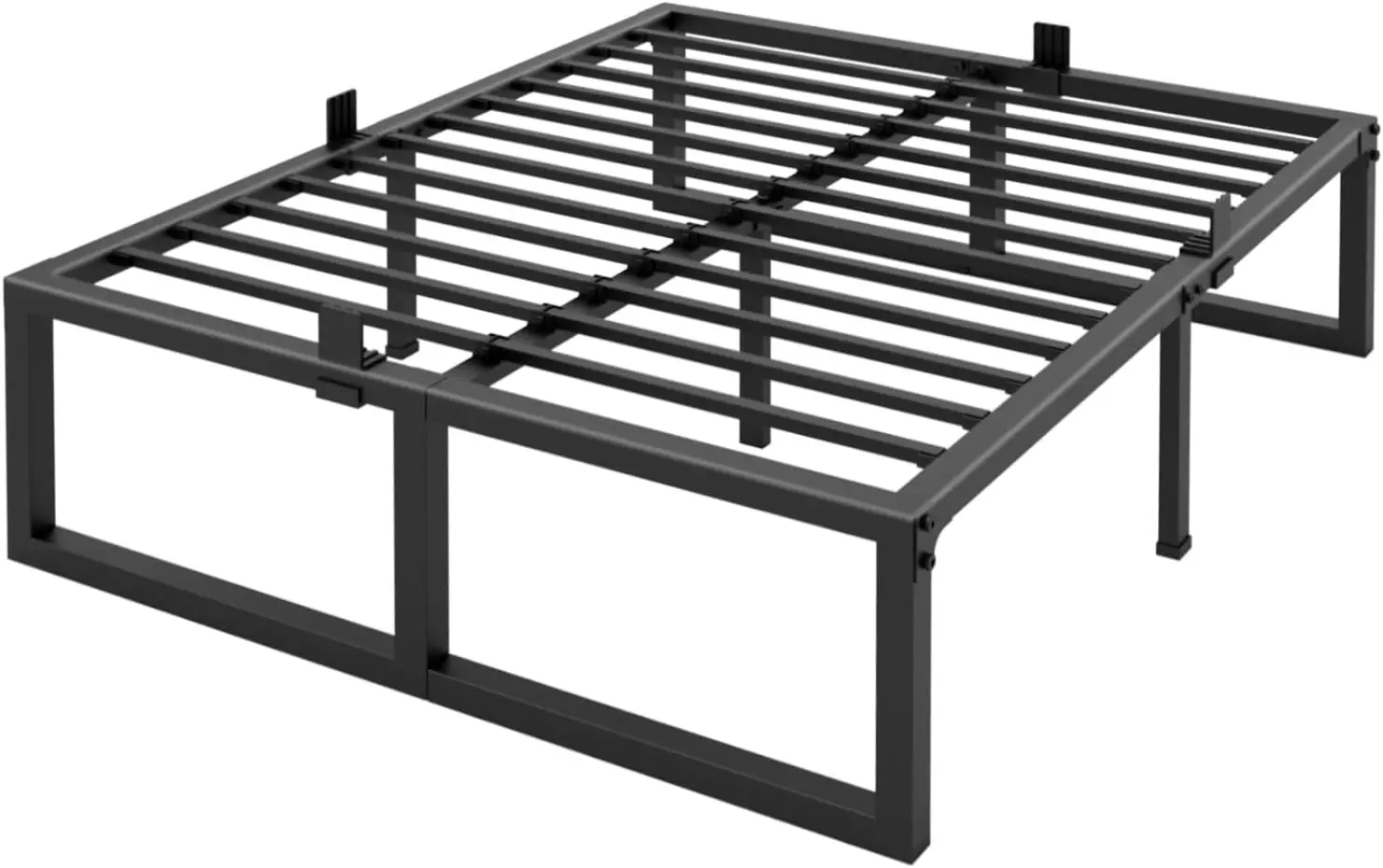 Full Size Bed Frame, 18 Inch Heavy Duty Support 3500 Lbs Metal Platform, No Box Spring Needed/Noise Free/Non-Slip/Steel Slat