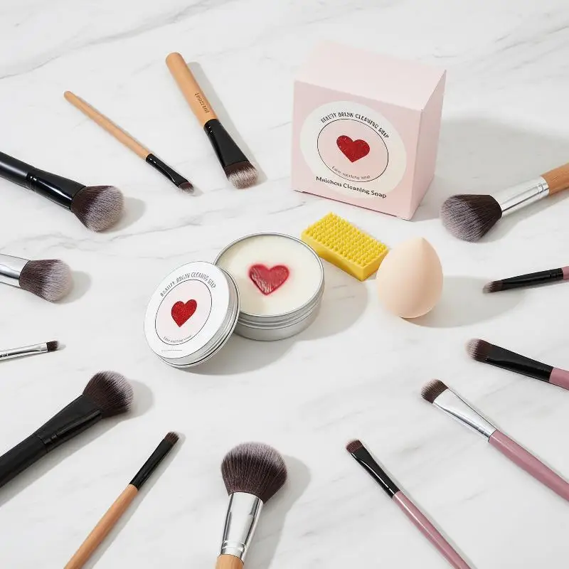 1Pc Multipurpose Cleaning Soap For Makeup Brushes And Other Cosmetic Tools Suitable For Various Powder Puffs Brushes.