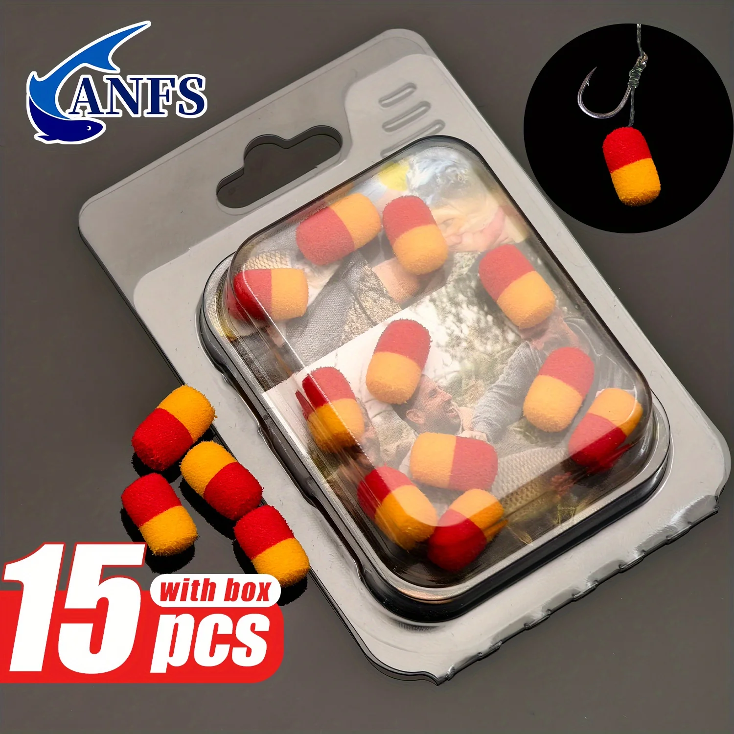 ANFS 15 Stück künstliche Karpfenköder, doppelte Farbe, schwimmende Angelperlen für Karpfen, eurasisches ideales Geschenk für Karpfenangler