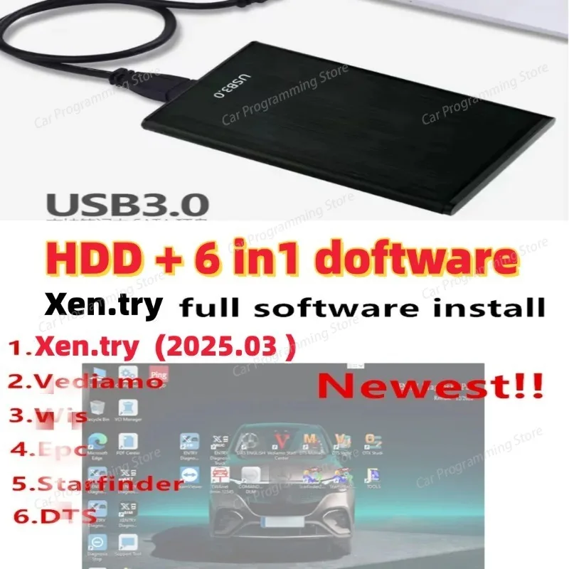 Xentry 2025.03 Diagnostic Software with Tactrix Openport 2.0 ECU Chip Tuning Tool OBD 2 OBD2 Scanner Tool xentry software instal