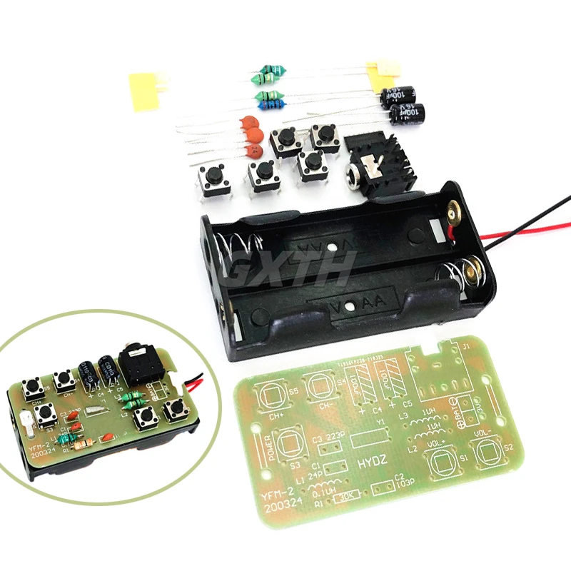 76-108MHz FM Stereo Radio DIY Kit Wireless FM Radio Transmitter And Receiver Module Frequency Modulation Soldering Practice