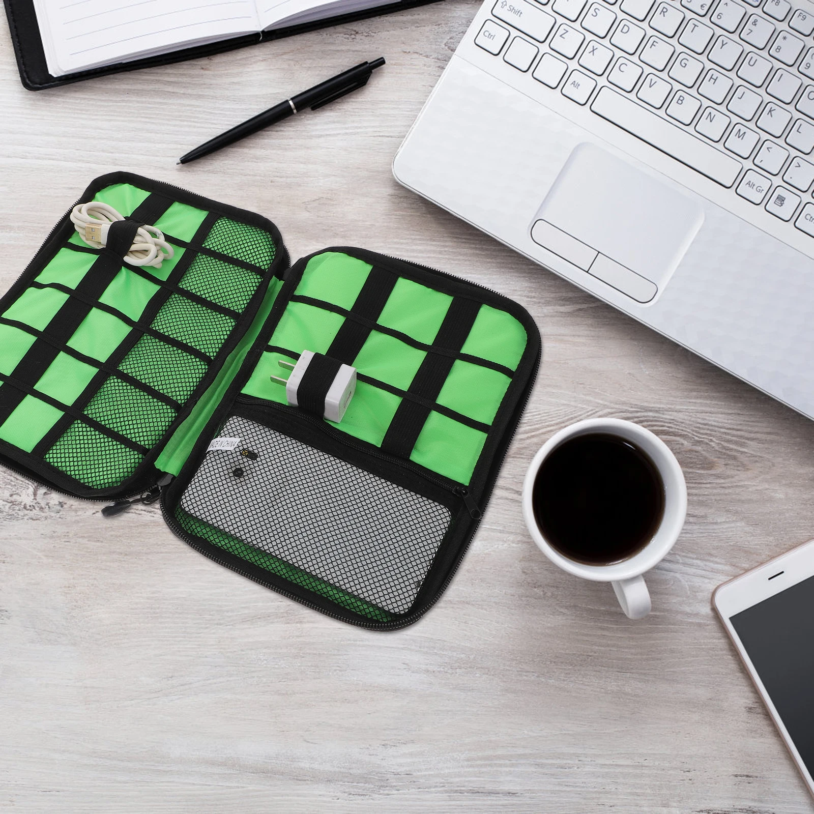 

Electronics Organizer Breathable Waterproof 600D Oxford Cloth Travel Cord USB Cable Storage Case Portable Electronics