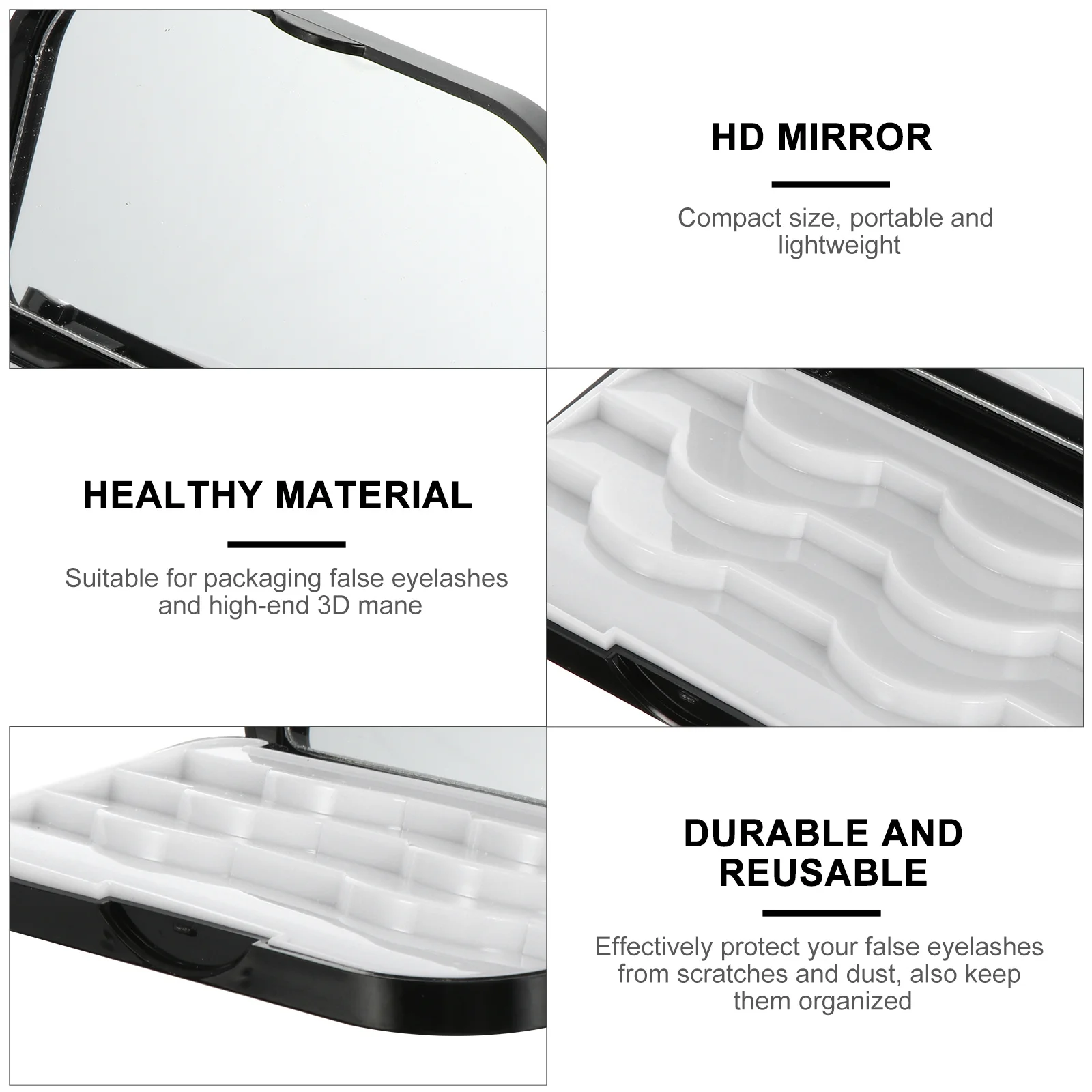 

1Pcs False Eyelash Storage Box Premium Plastic Waterproof Lightweight Case for Organizing Fake Lashes Easy Open Close Eyelash