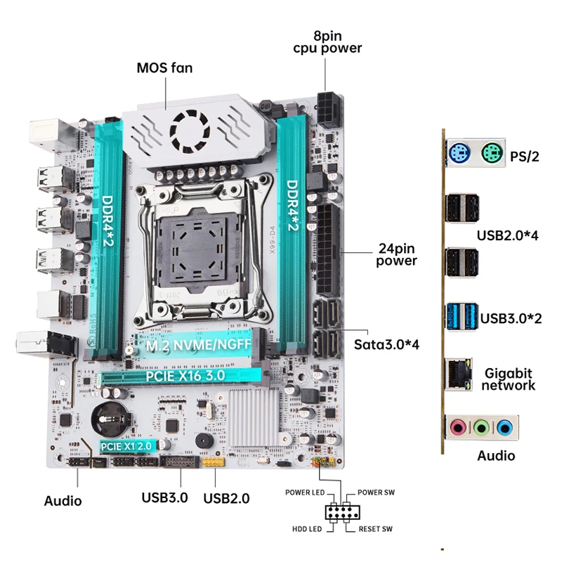 Imagem -04 - Motherboard Grupo Processador Lga 20113 e5 2680 v4 Cpu Kit 2x16gb 32 gb Ddr4 Reg Ecc Ram C612chip Suporte para Memória Nvme M.2 X99 d4