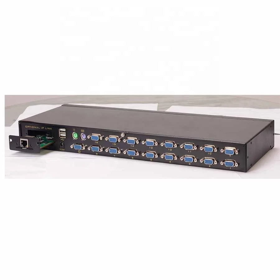 

1U 19 Inch Rackmount 4,8-Port Output 1 Port Input Metal LCD KVM Switch Desktop