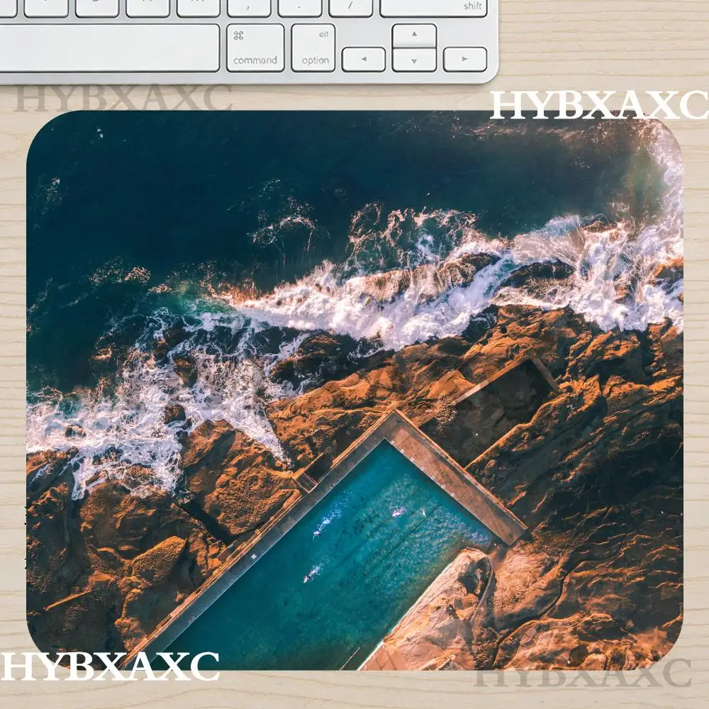 

HYBXAXC MAerial Ocean Wave Mouse Pad, Turquoise Sea Nature Photography Desk Mat for Office or Home, Modern Mouse for Work Setup