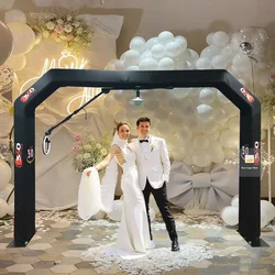 360 Photo Booth Selfie Overhead Video Booth Top Spinner Sky Arch With Backdrop Spinner 360 Camera Booth for Parties Events