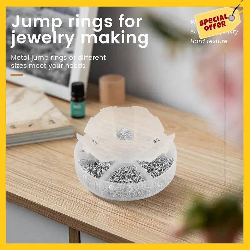 

Abcy1390 шт. уплотнительные кольца, набор металлических открытых колец для прыжков, металлические кольца для прыжков для изготовления ювелирных изделий, разъемы