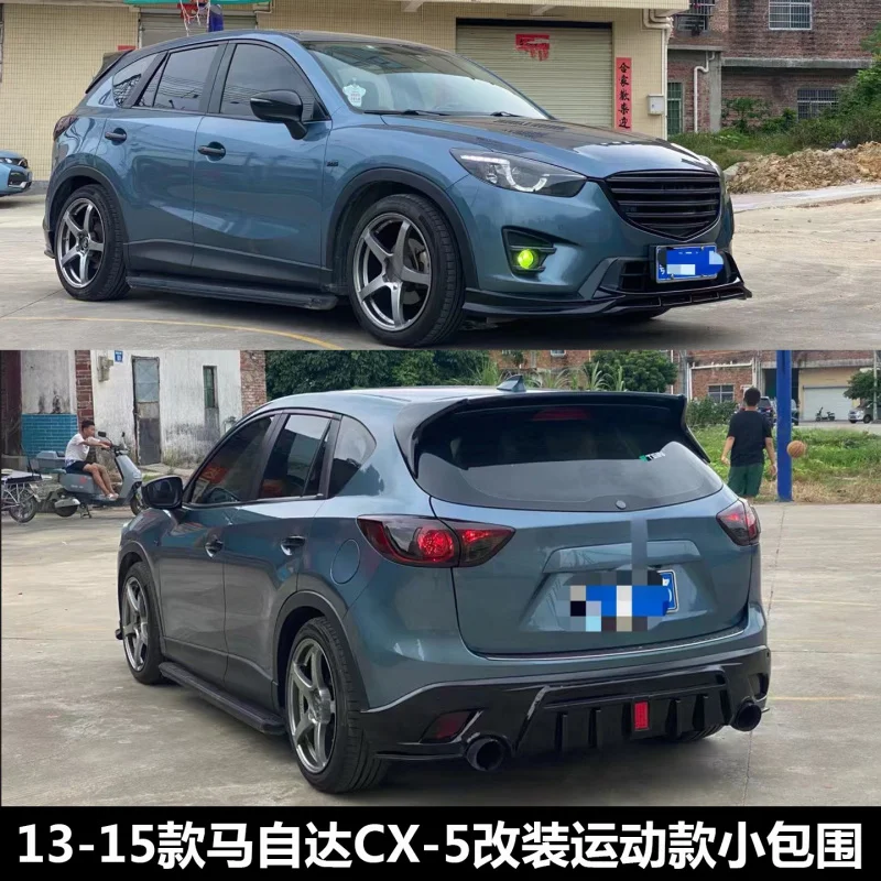 Suitable for 2013-2015 Mazda CX-5 Small Body Kit Modified Front Spoiler Pilot Light Lip Rear Diffuser Tail Pipe view 2