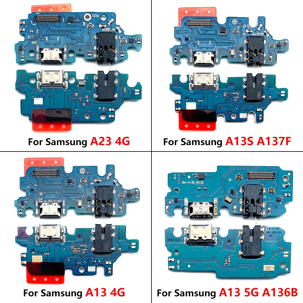 USB Charging Port Microphone Dock Connector Board Flex Cable For Samsung A13 5G A136B A14 5G A146 A13S A137F A23 4G A235F