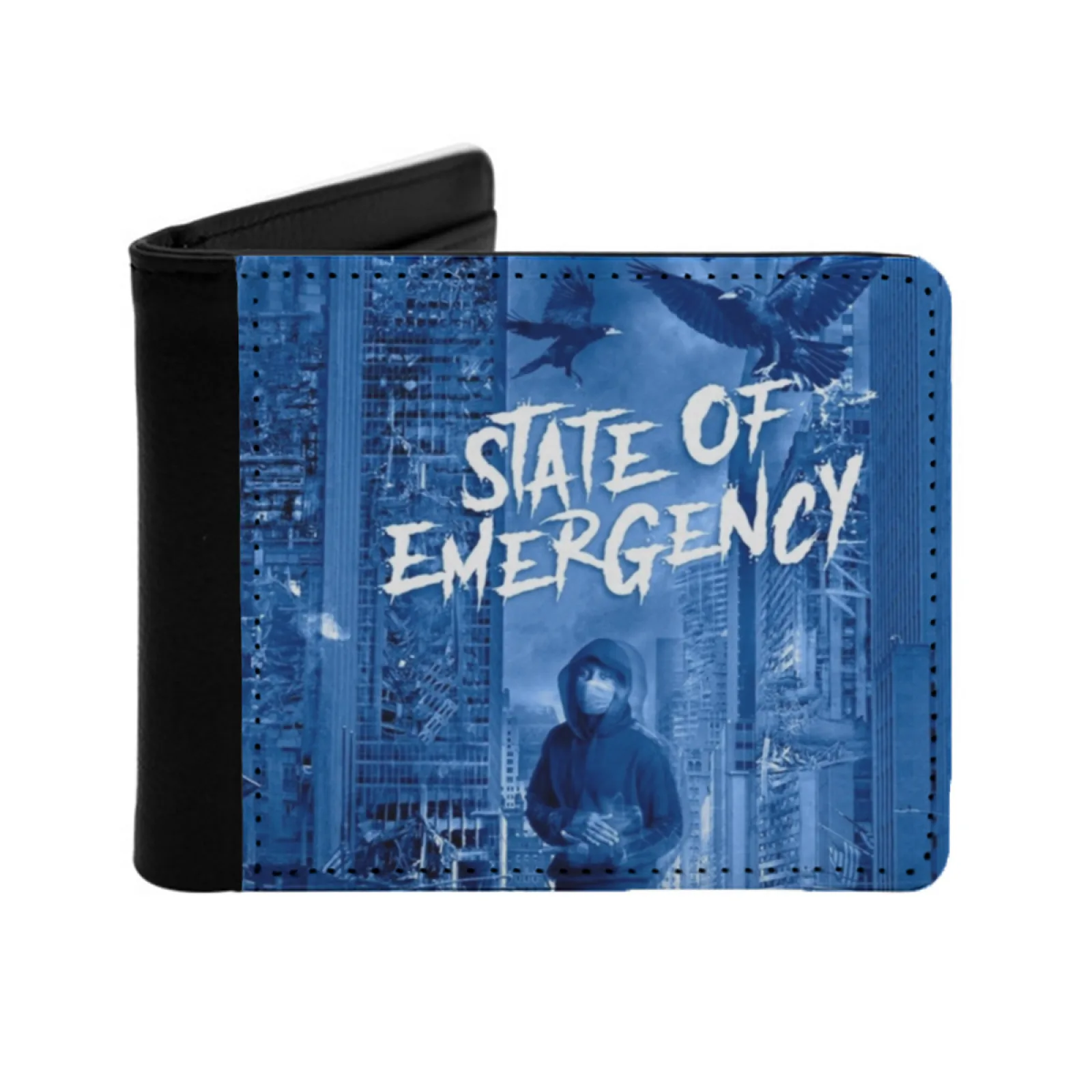 State Of Emergency Blue Personalized Wallet For Men And Women Pu Leather Short Pocket Purse Lil Tjay Lil Tjay Lil Tjay Lil Tjay