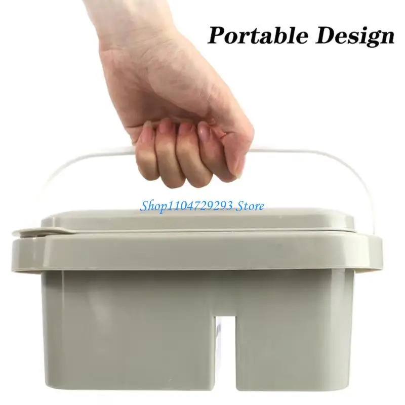 Professional 3-IN-1 Painter Brush Washer 2 Compartments Brush Cleaning Box 