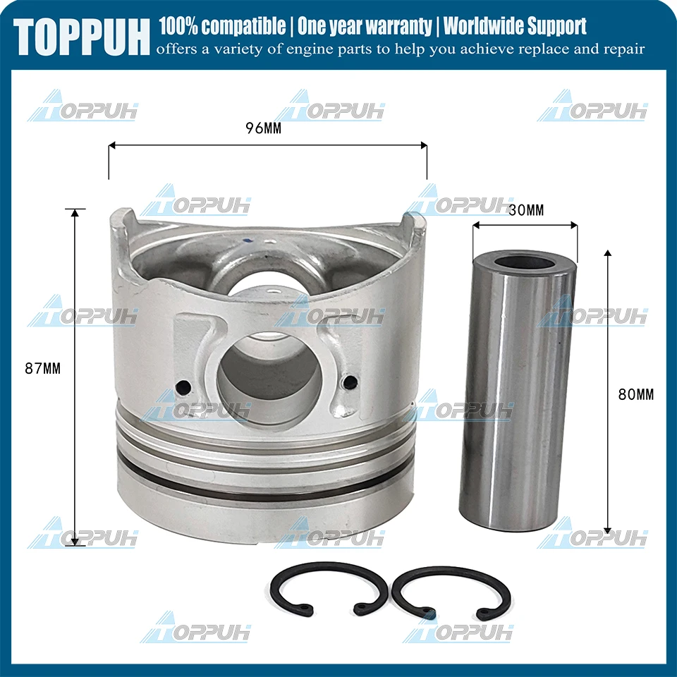 New For Nissan TD27 STD Piston Kit With Ring TD27 TD27T Engine TCM Forklifts D21 D22 - view 5
