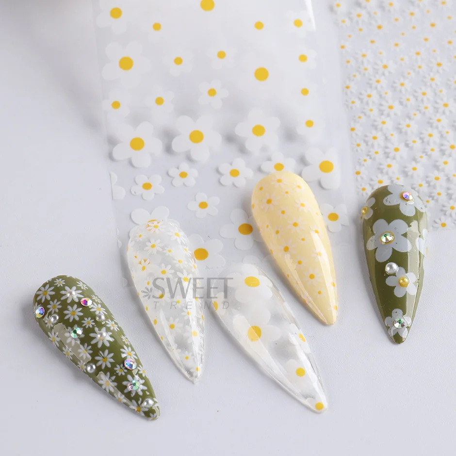 RUNRAYAY Nagelfolien – 10 Bögen Mit Gänseblümchen-Design, Holografisch, Für Maniküre RUNRAYAY Nagelfolien – 10 Bögen Mit Gänseblümchen-Design, Holografisch, Für Maniküre