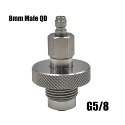 Hp Air Fill Station G5/8-14 Mannelijke Plug Klep Connector Bijvullen Roestvrij Staal Met Standaard 8Mm Snelle Ontkoppeling 300bar Din Ventiel