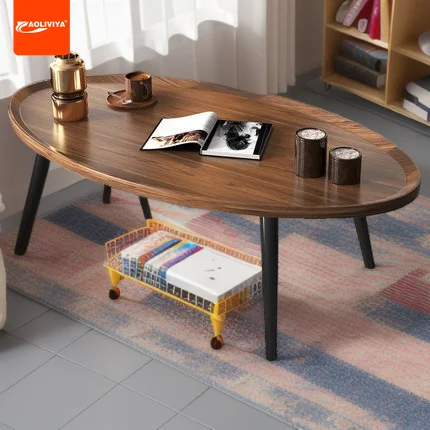 

Aoliviya Coffee Table Simple Modern Nordic Simple Home Living Room Small Apartment Sofa Side Table Small Table Wooden Leg round