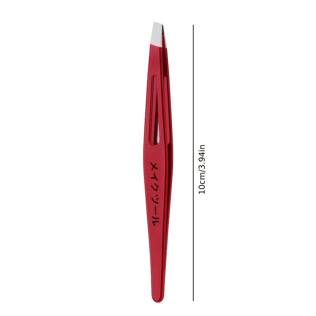 High-Quality Stainless Steel Red Hair Removal Tweezers Eyebrow Tweezers Slant Tip Facial Hair Removal Tweezers Tool view 4