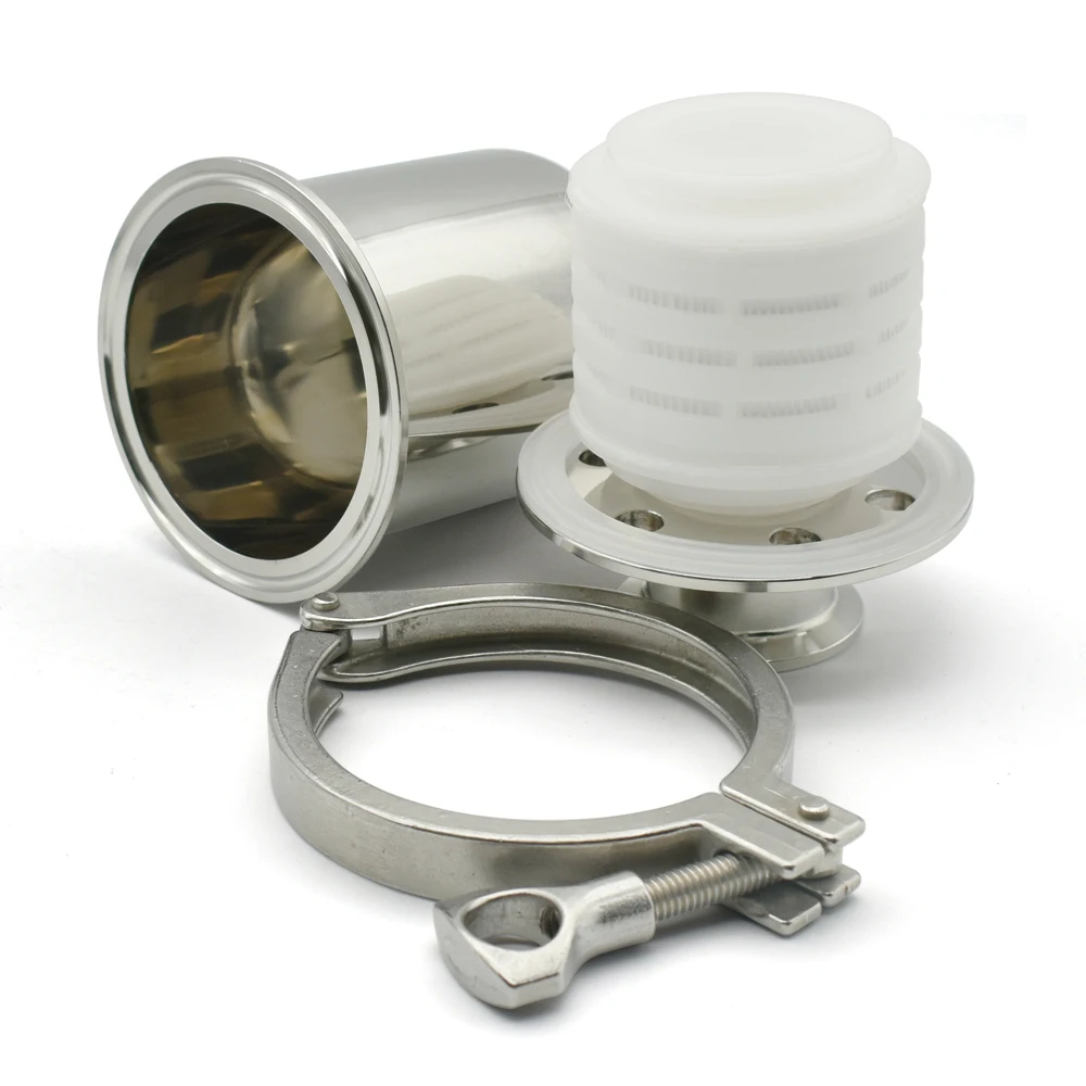 Imagem -06 - Respirador Sanitário em 304 Filtro Feito de Aço Inoxidável 304 Adequado para Pipeline Diâmetro Exterior de 50.5 mm e 64 mm Tri Clamp 2.5 in in Aço Inoxidável