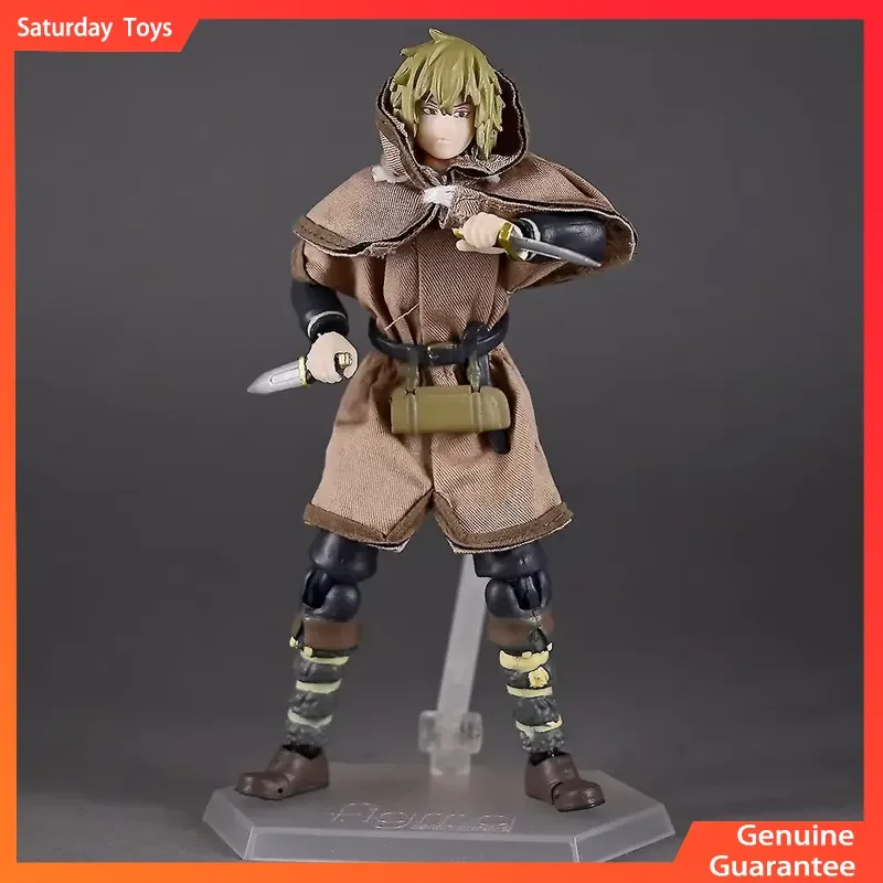Vinland Saga Anime 14 cm figurine-Mildrfinn Karlsefni Figma 608 véritable tissu Joint mobile modèle à collectionner jouet pour les Fans