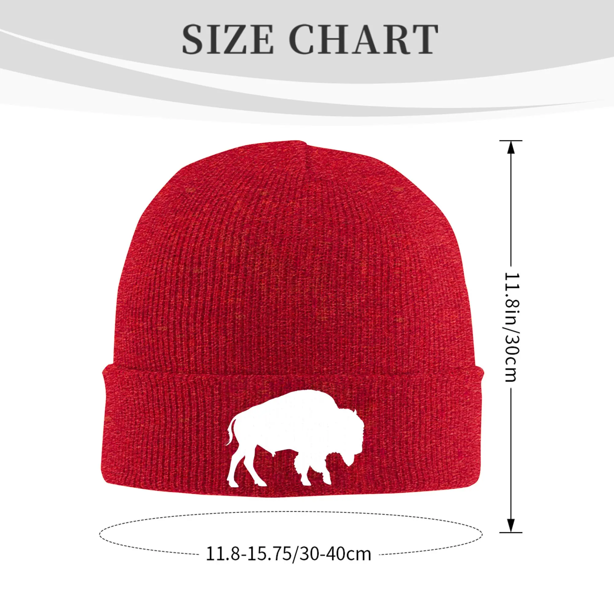 Distressed Buffalo Retro Bison Animal Lover Gifts Winter Skullies Beanies Hat Autumn Knitted Hats Bonnet Caps for Women Men