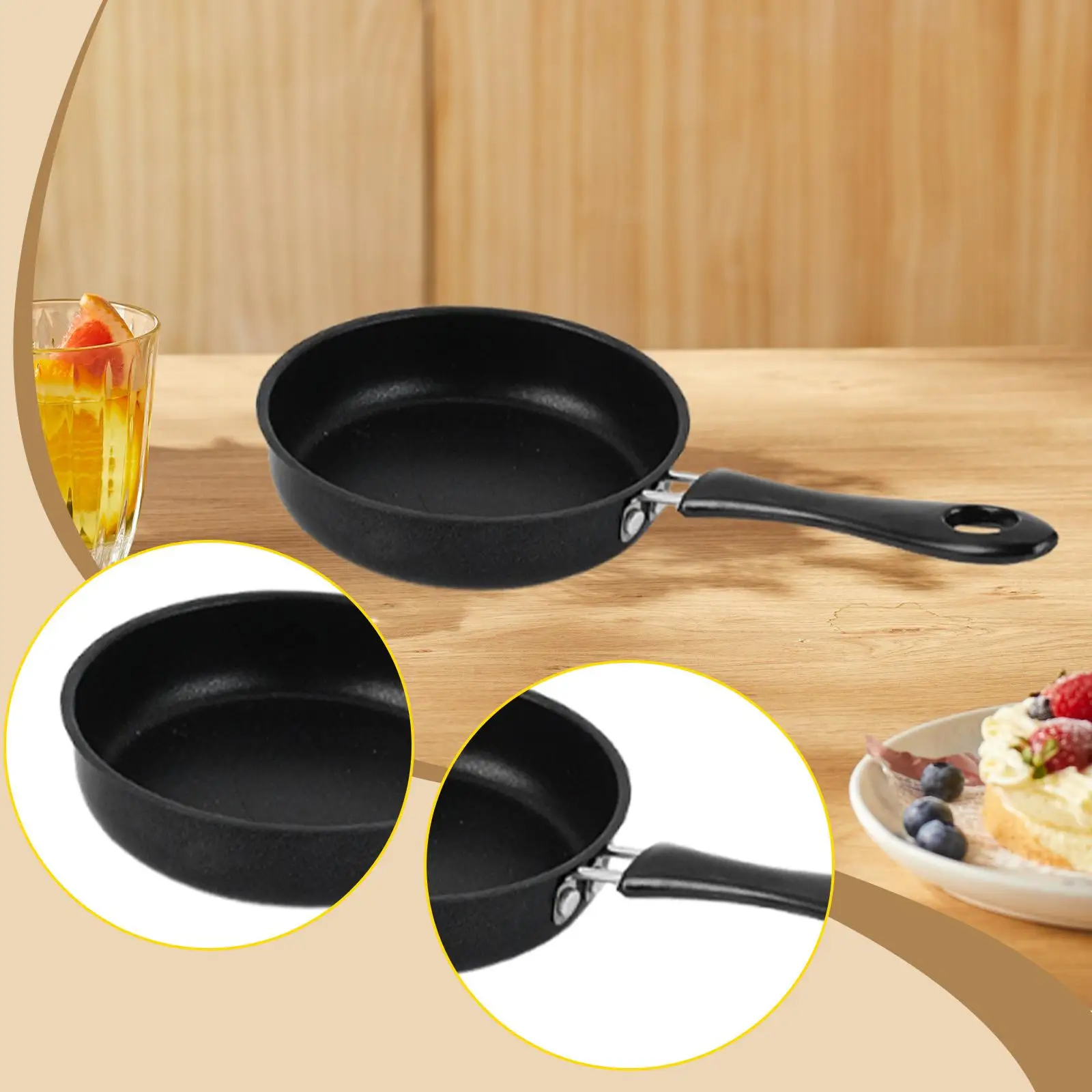 Mini Fry Pan Egg Pan Cooking Tool Omelette Pan for Kitchen Hotel Restaurant Household
