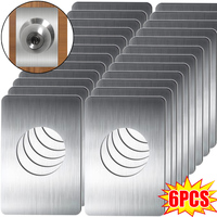 Door Lock Repair Plate Stainless Steel Circular Lock Fixing Plate Hinge Door Handle Installation Reinforcer Hardware Accessories